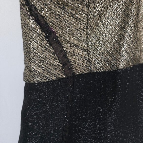 NWT PHOEBE by KAY UNGER WOOL Blend Strapless Metallic Dress‎ 62D0280 Size 16 - Picture 10 of 16